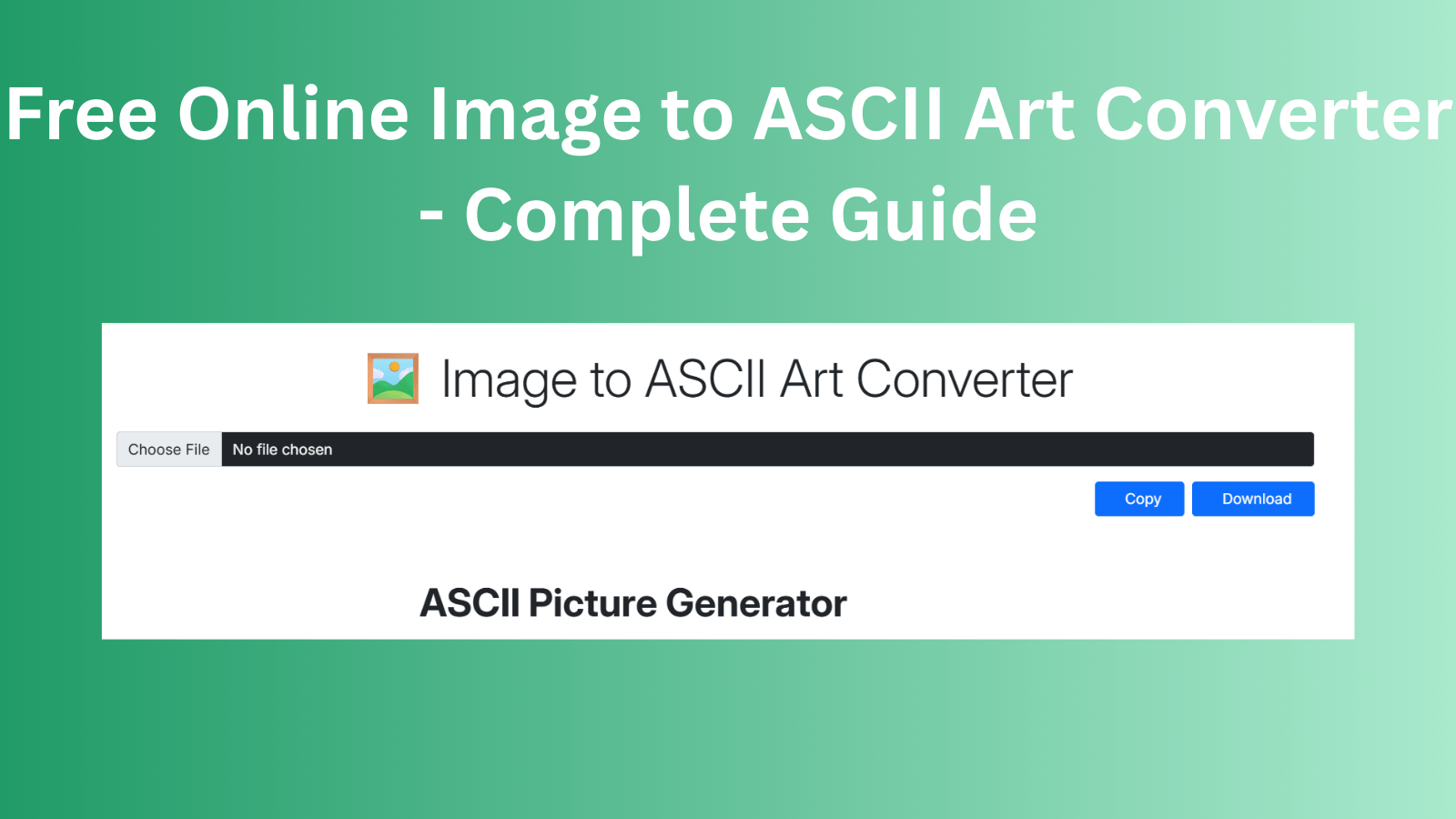 Free Online Image to ASCII Art Converter - Complete Guide Free Online Image to ASCII Art Converter - Complete Guide