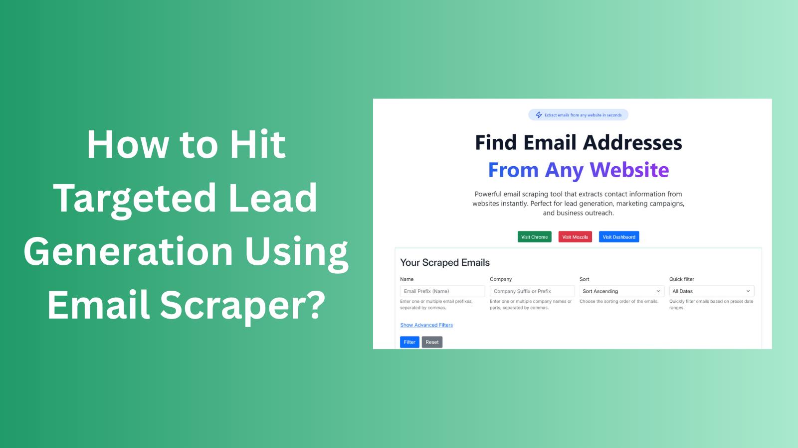 How to Hit Targeted Lead Generation Using Email Scraper? How to Hit Targeted Lead Generation Using Email Scraper?