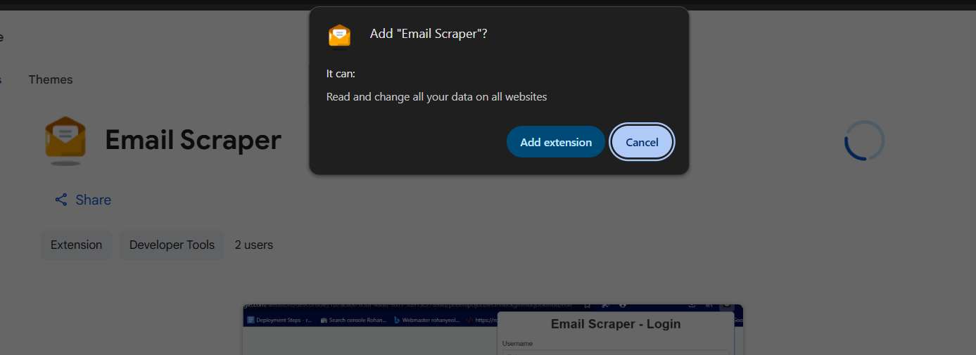 Firefox Extension Permission
